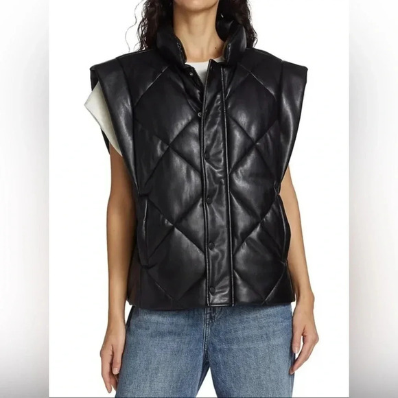 Pistola NWT Callista convertible puffer vest jacket in noir - Picture 2 of 7